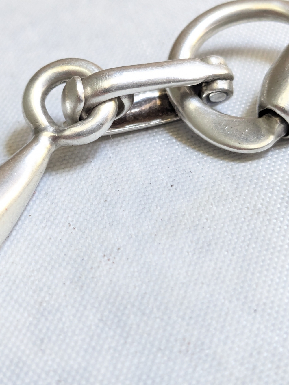 Vintage Taxco Sterling Silver Equestrian Bracelet 7" Horsebit Stirrup Mexico - Picture 7 of 16
